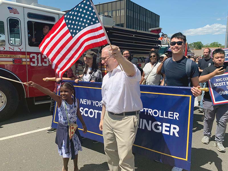 Memorial Day march with NYC Comptroller Stringer